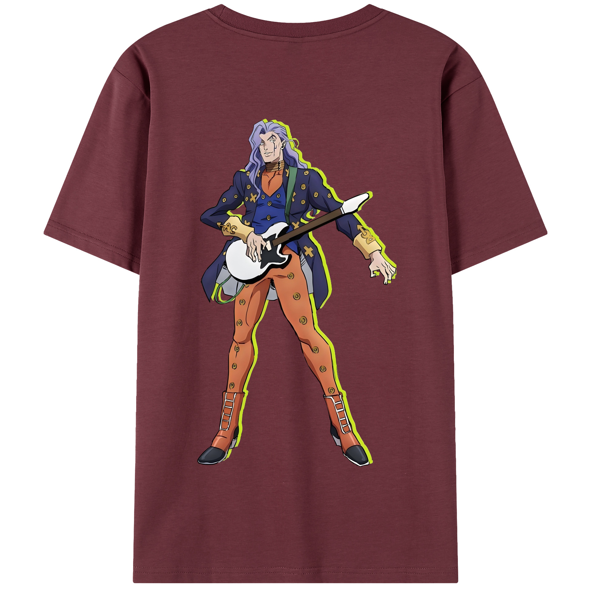 （画像用） ジョジョの奇妙な冒険 おといし あきら JoJo's Bizarre Adventure Akira Otoishi 綿100％半袖Tシャツ（背面プリント）